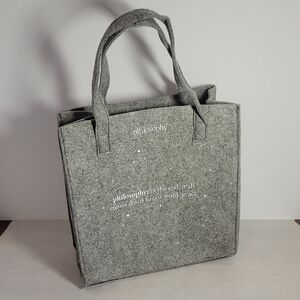 Philosophy Gray Tote Bag 10x10x4"